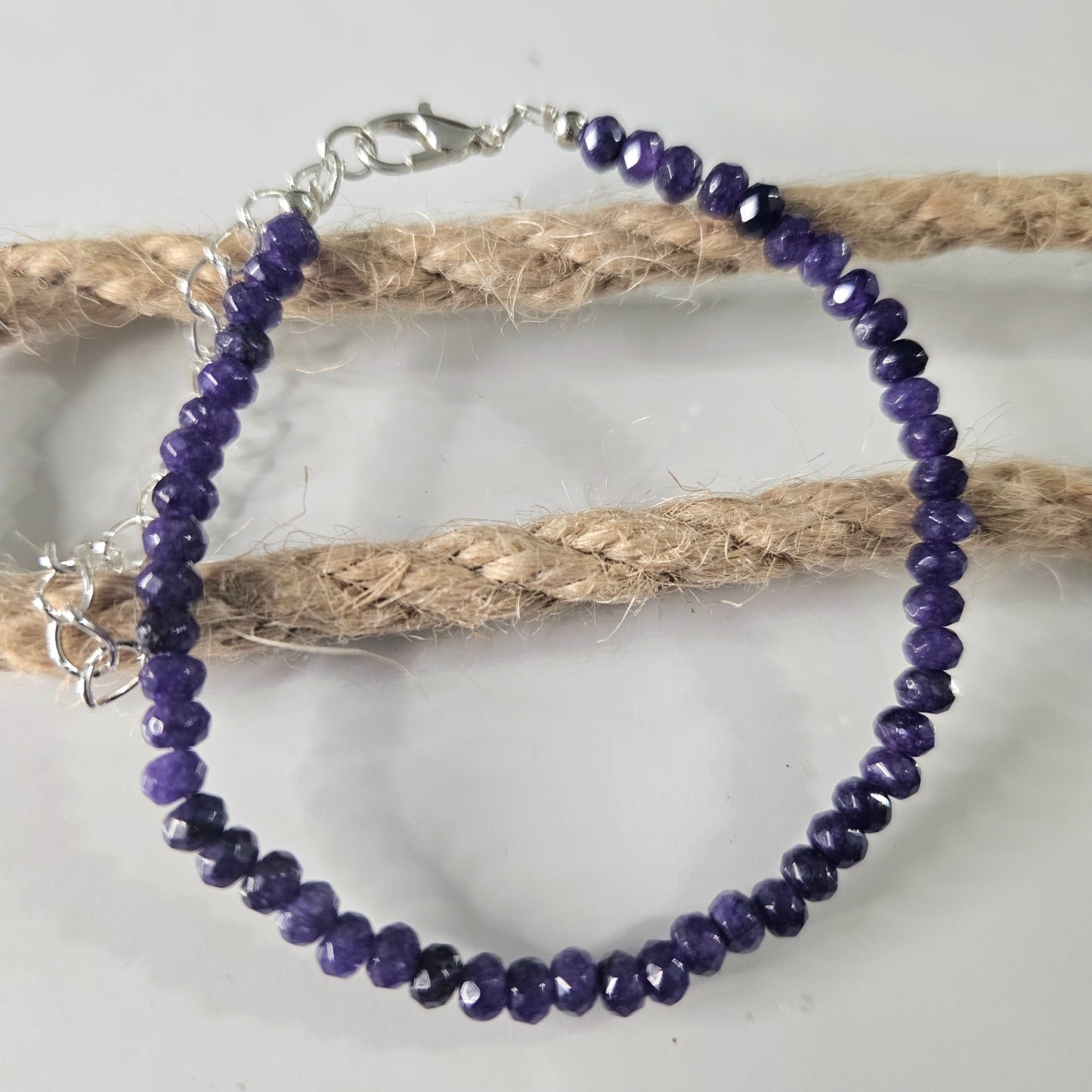 Pulsera Amatista y Plata de Ley