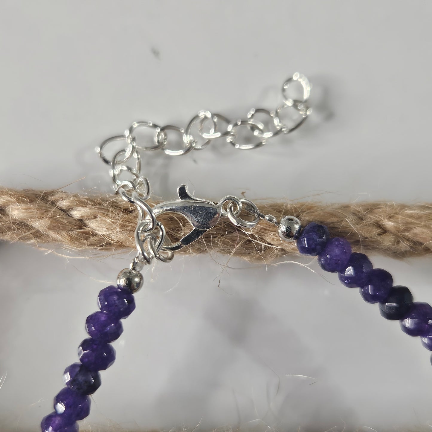Pulsera Amatista y Plata de Ley