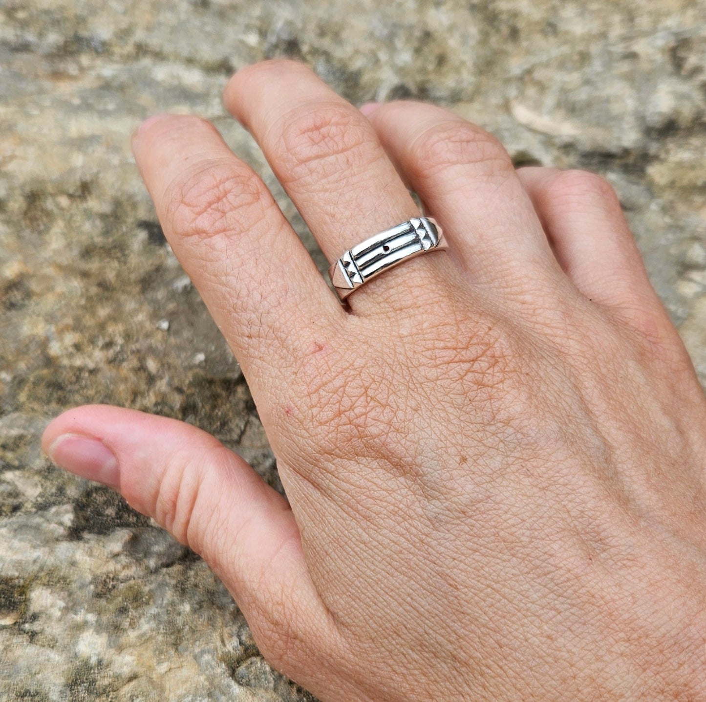 Anillo Atlante en Plata de Ley - Aurora Boreal