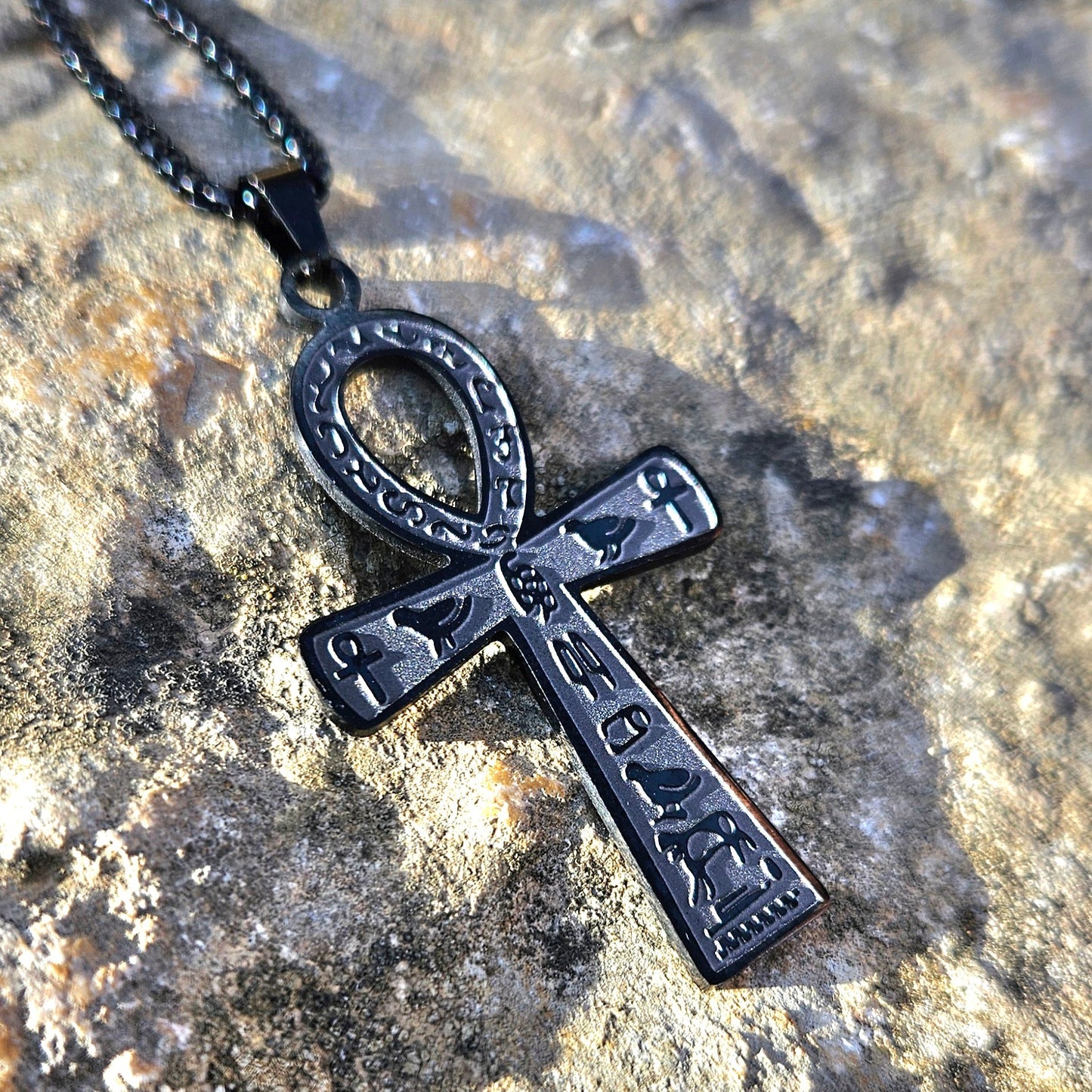 Colgante Cruz de Ankh o cruz egipcia - Aurora Boreal