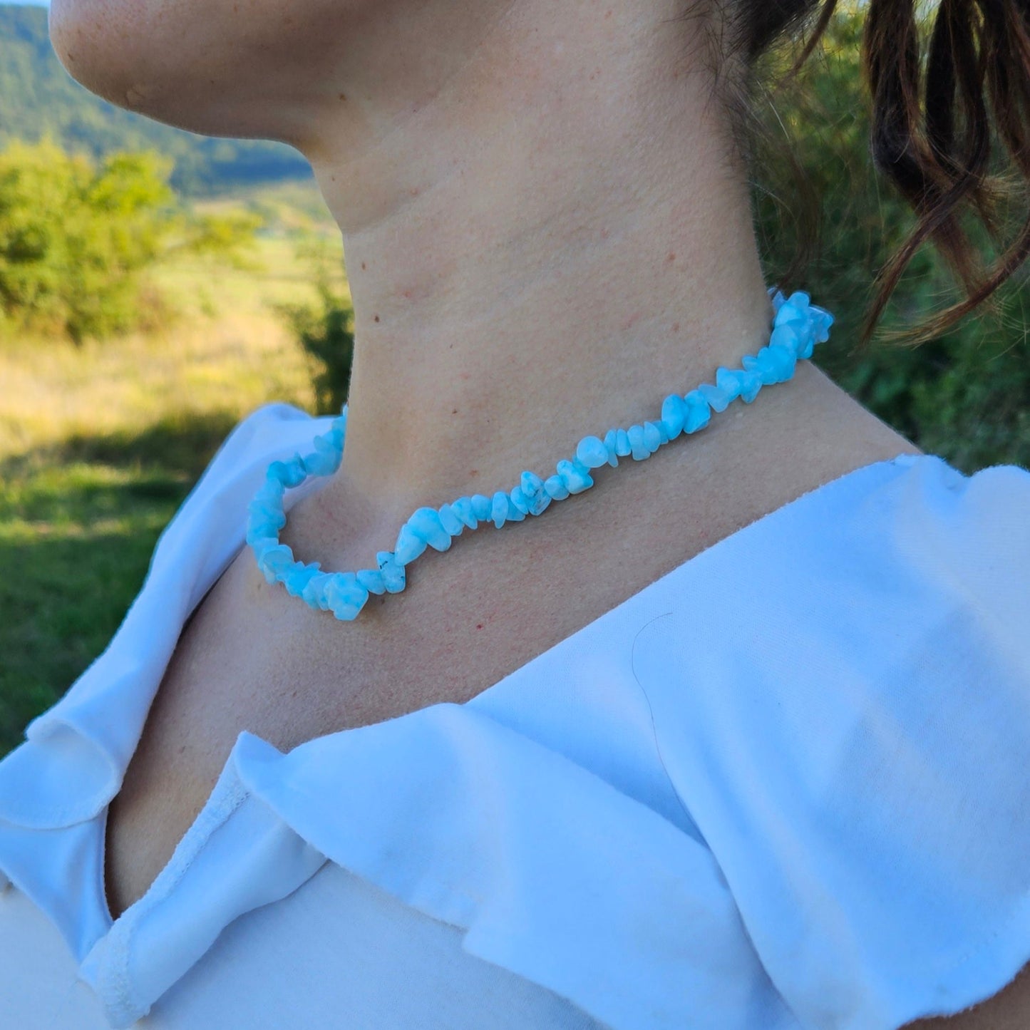 Gargantilla Aguamarina - Aurora Boreal