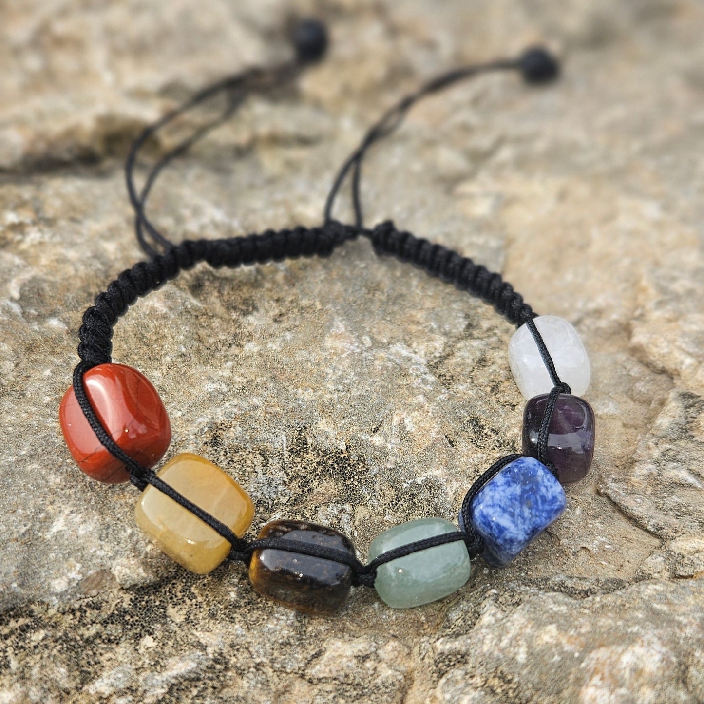 Pulsera ajustable de los 7 chakras - Aurora Boreal