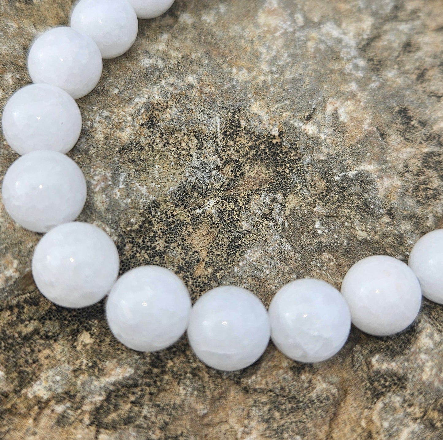 Pulsera Cuarzo blanco lechoso - Aurora Boreal