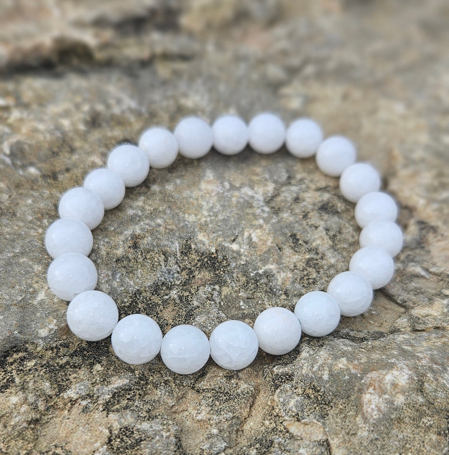 Pulsera Cuarzo blanco lechoso - Aurora Boreal