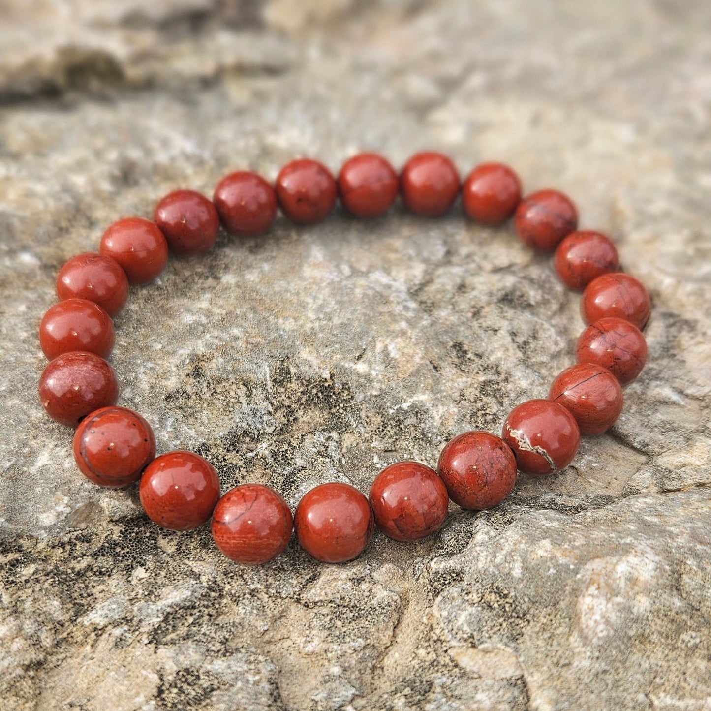 Pulsera Jaspe Rojo - Aurora Boreal