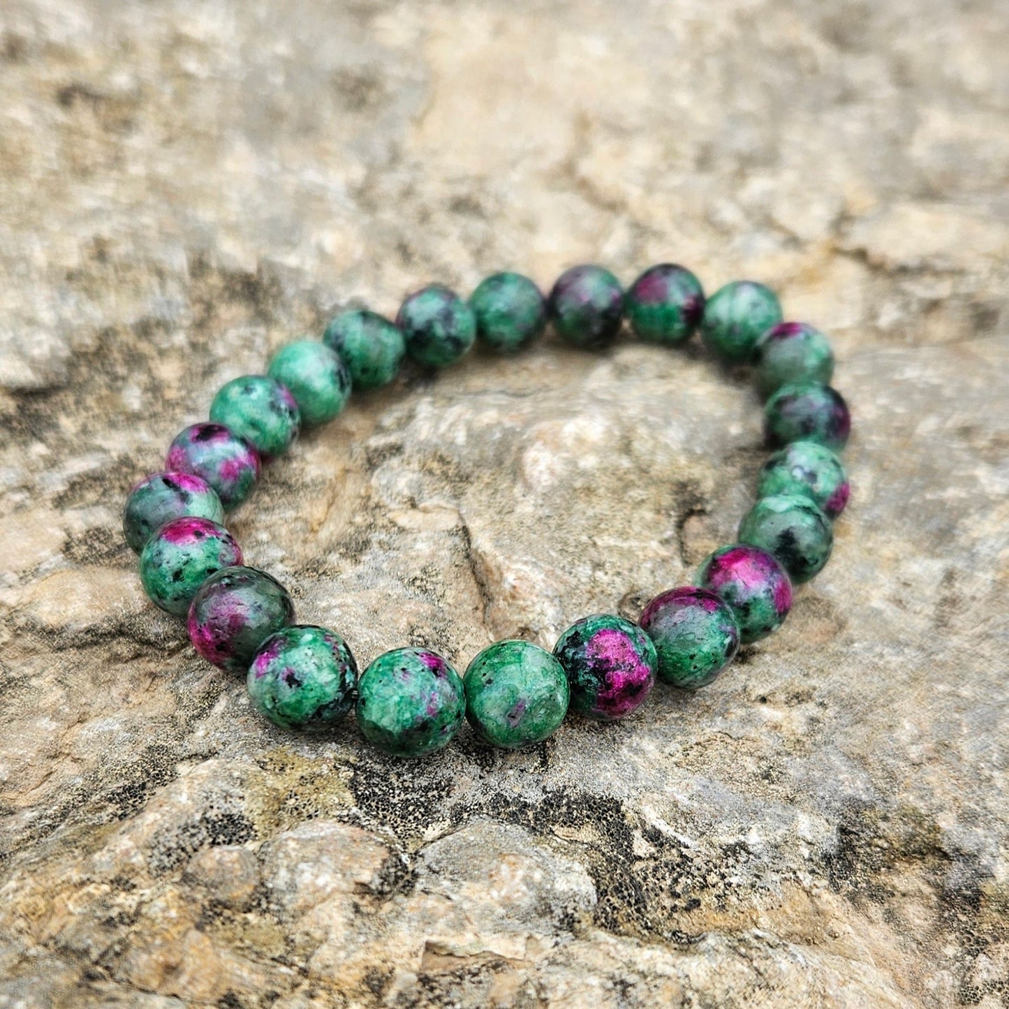 Pulsera Zoisita Rubí - Aurora Boreal