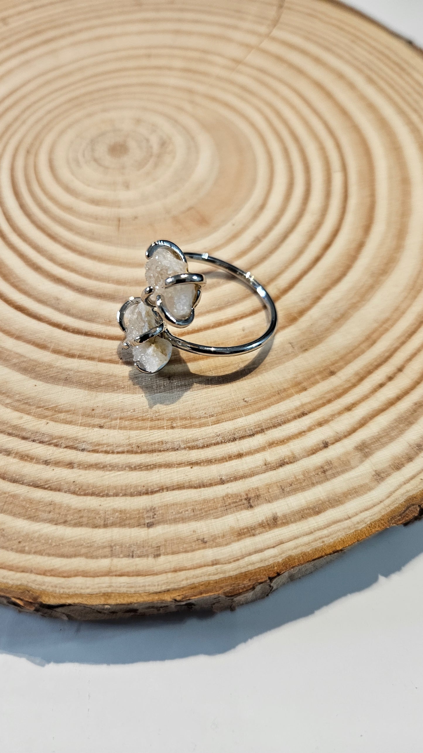 Anillo ajustable Cuarzo drusa