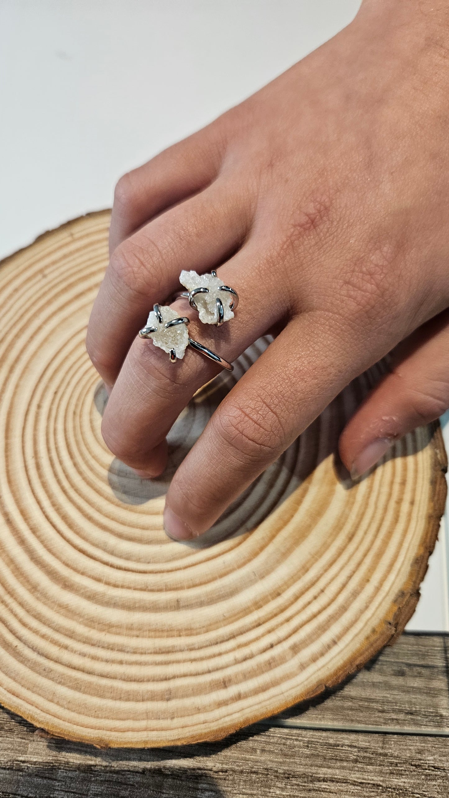 Anillo ajustable Cuarzo drusa