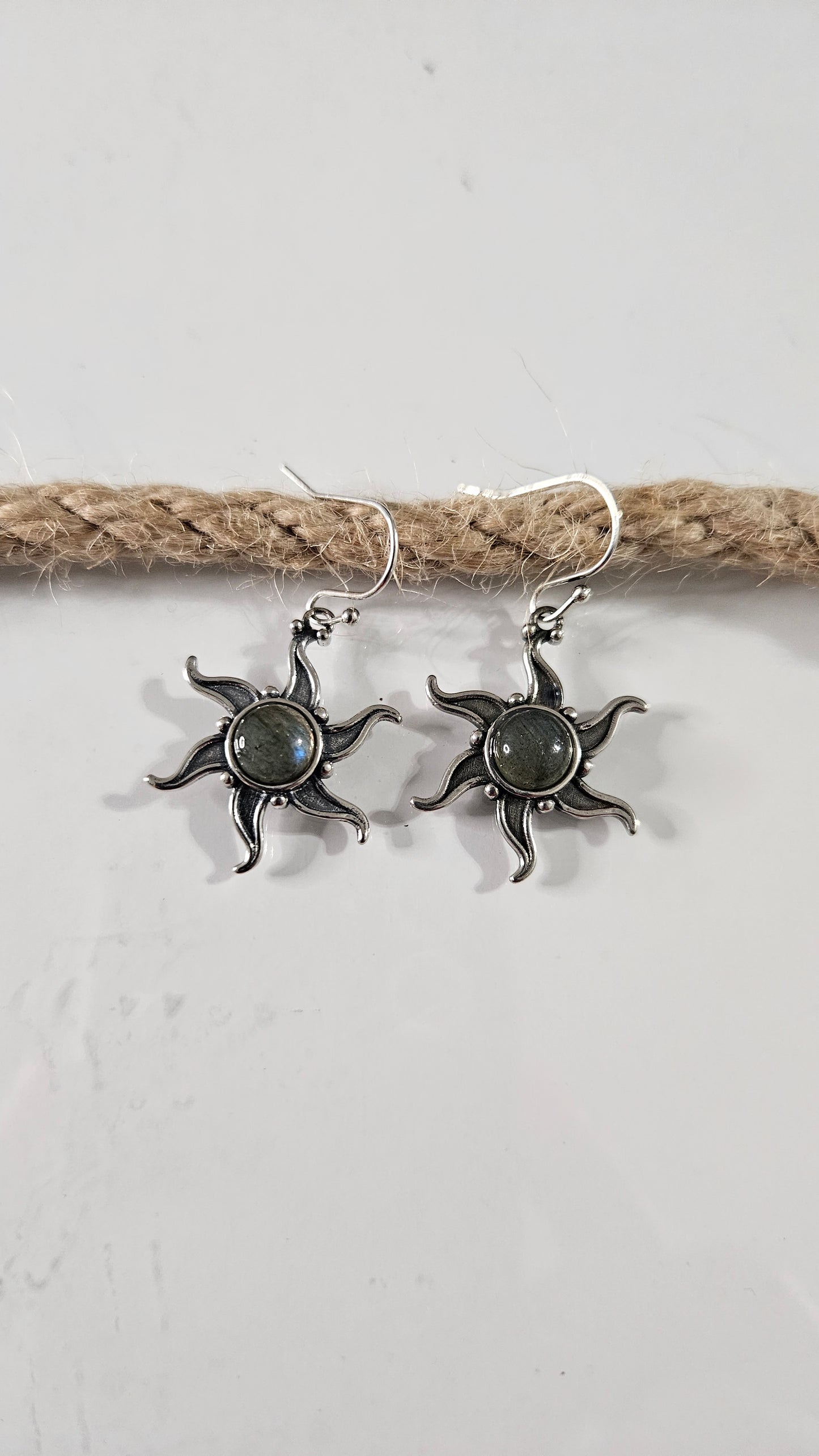 Pendientes Labradorita en Plata de Ley