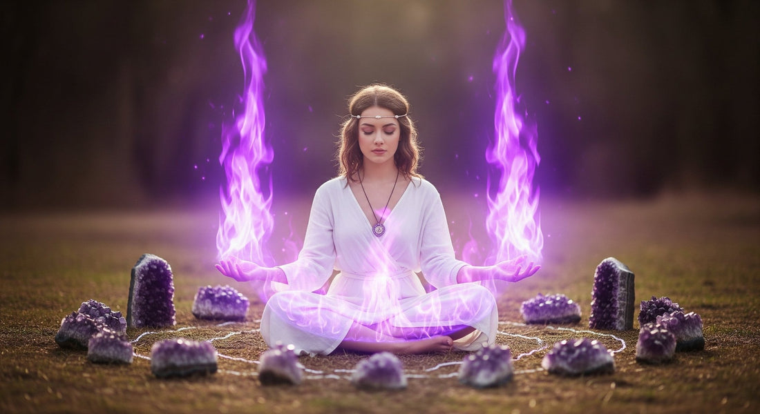 Llama Violeta y Amatista: Sinergia de Transmutación y Paz - Aurora Boreal