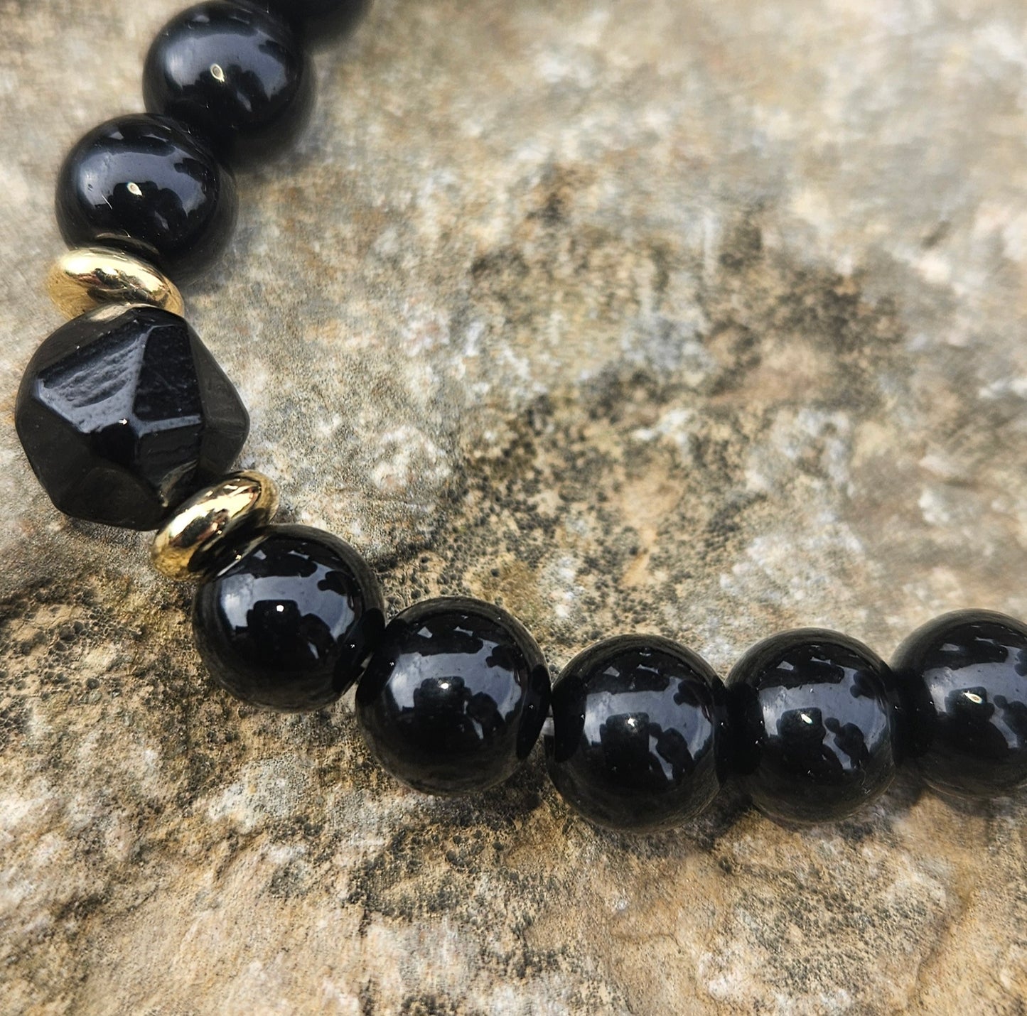 Pulsera Obsidiana con turmalina