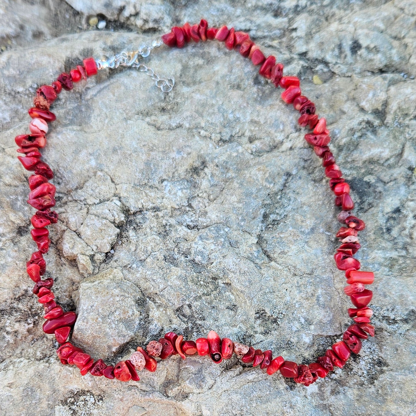 Gargantilla Coral Rojo