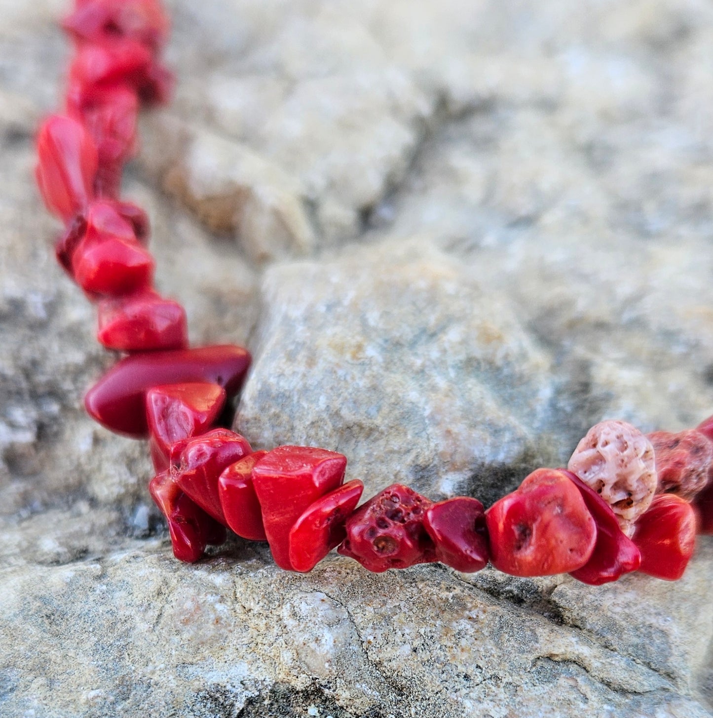 Gargantilla Coral Rojo