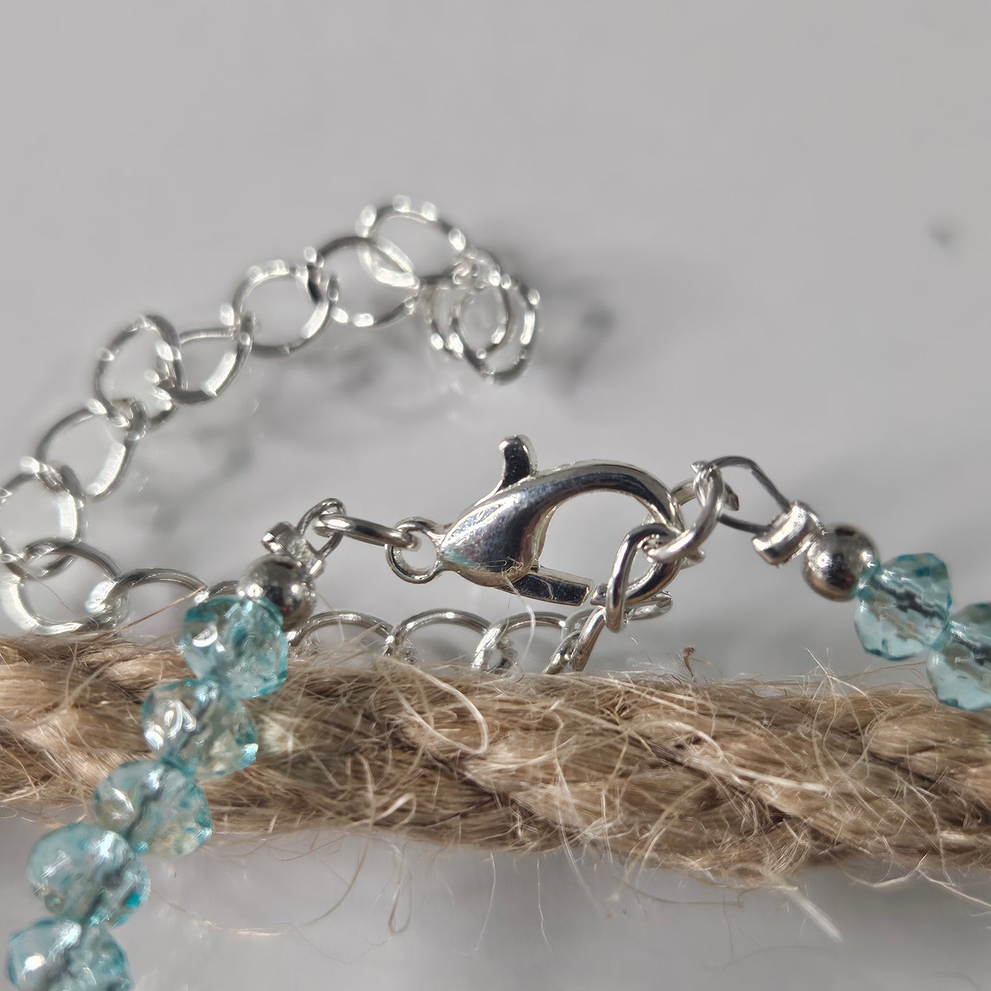 Pulsera Aguamarina y Plata de Ley